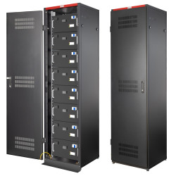 Armadio rack techly 47u 19'' porta batteria 600x600 nero