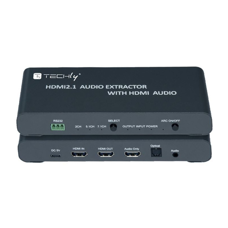 Estrattore audio techly idata hdmi-ea8kha 2.1 con audio 3.5"/toslink