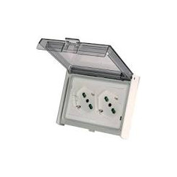 Multipresa universale fme fanton spa 250v 16a ip55 125x39x81mm grigio