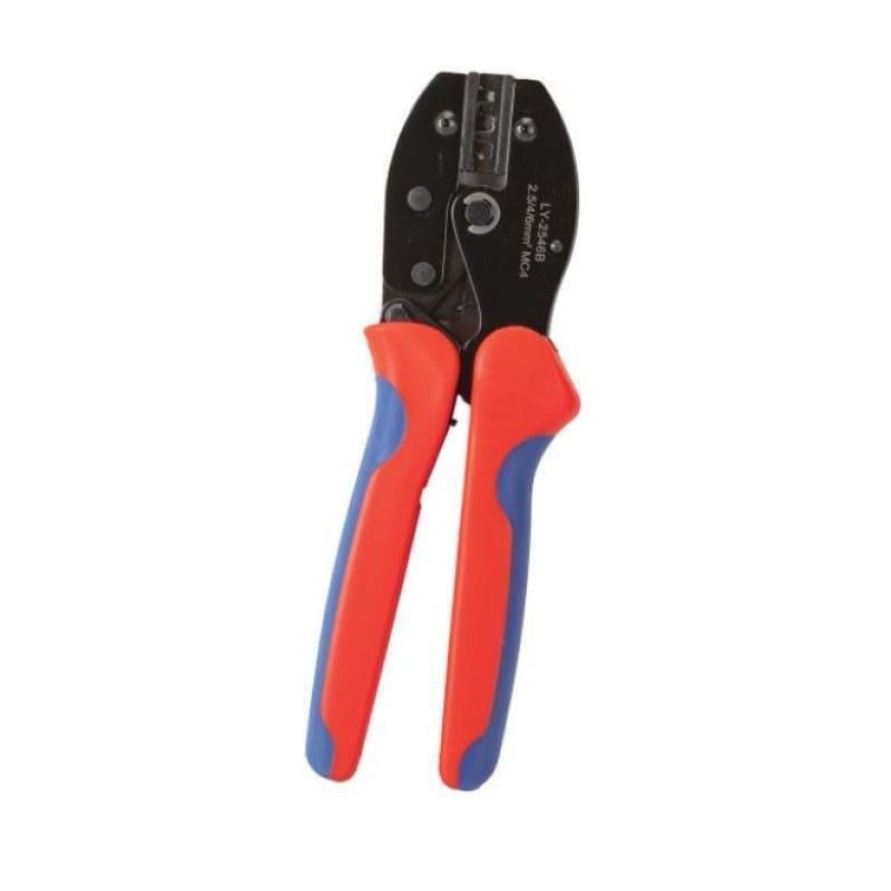 Pinza crimpatrice fanton per connettori fotovoltaici fm4 rosso/blu