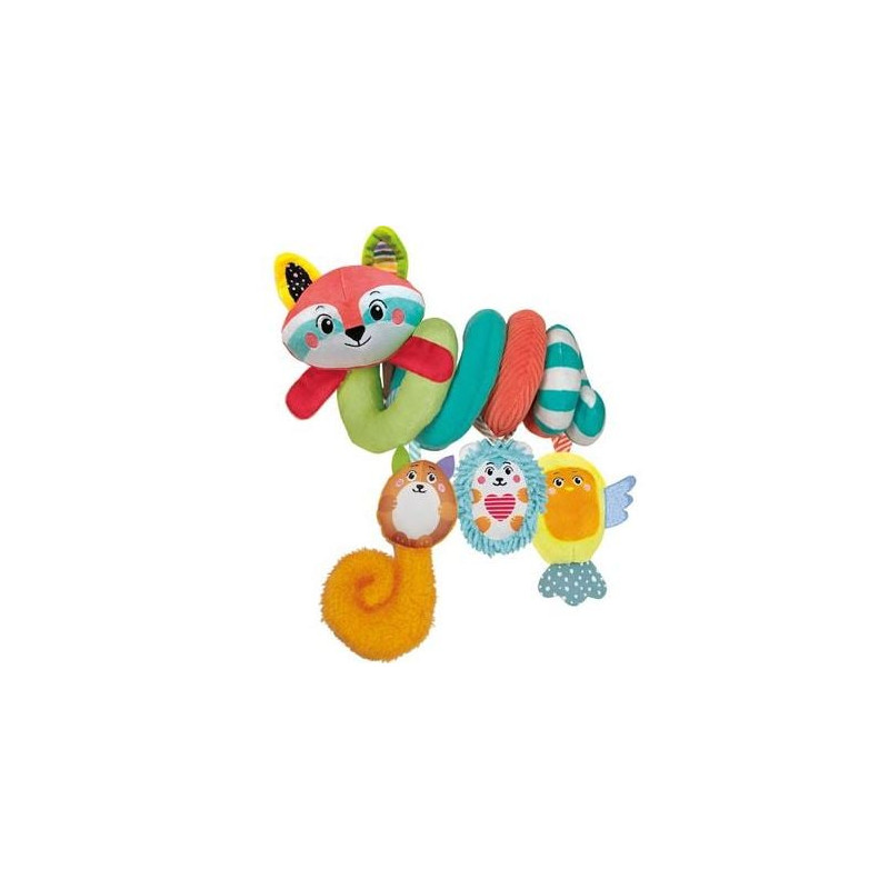 Peluche spirale clementoni happy animals da passeggino multicolore