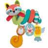 Peluche spirale clementoni happy animals da passeggino multicolore
