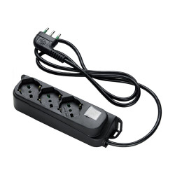 Multipresa fme 3 posti italiana bipasso con interruttore nero