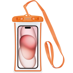 Custodia celly impermeabile per telefono arancione/trasparente [splashbag24orf]