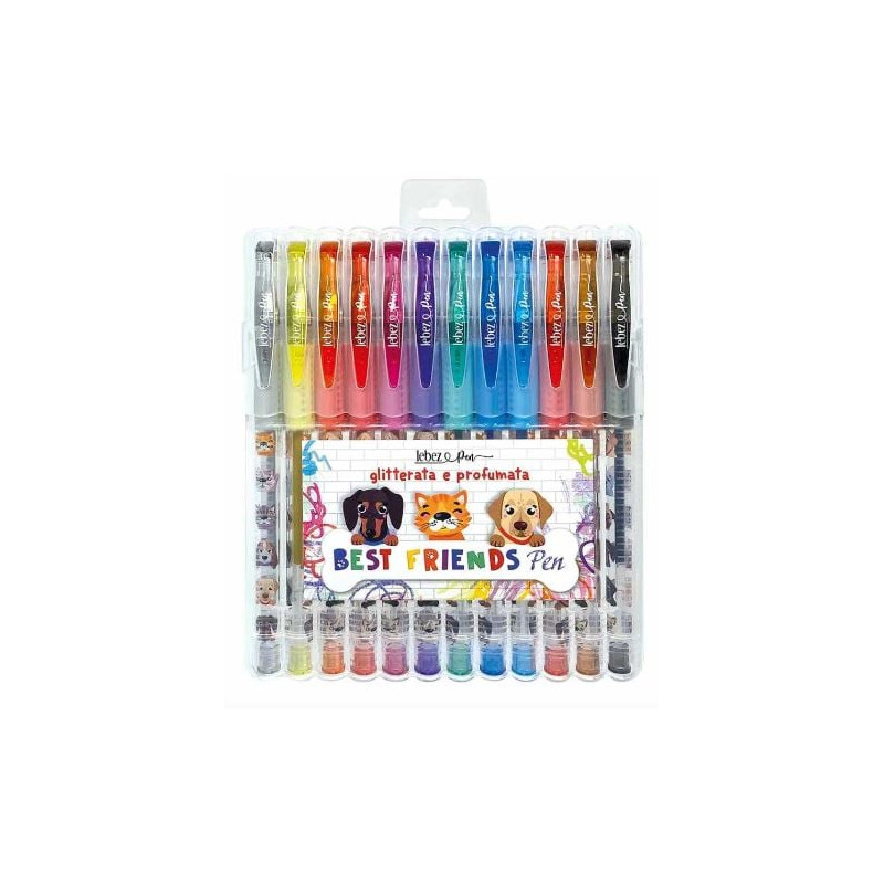 Set penna lebez colorate animaletti 12pz [81186]