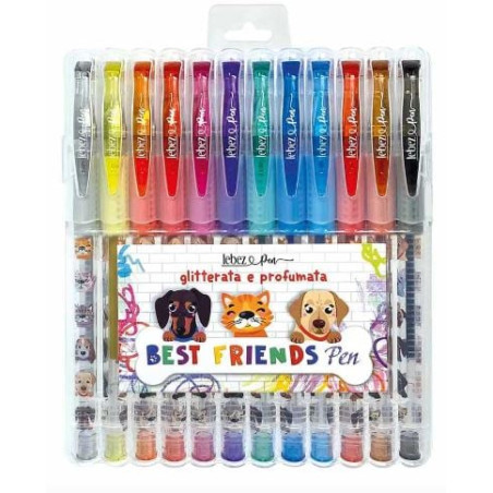 Set penna lebez colorate animaletti 12pz [81186]
