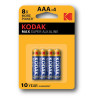 Batterie alcaline kodak max super alkaline pile aaa 1.5v lr3 giallo/blu