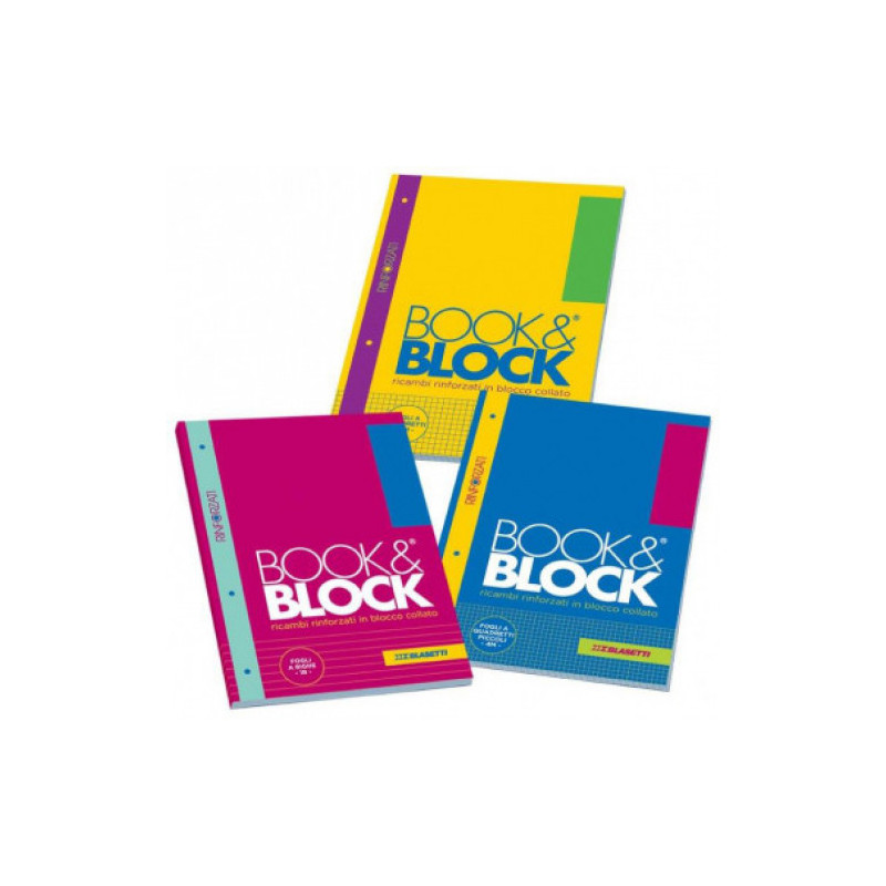 Blocco blasetti book e block 7740 collato e forato a4 80g 40 pagine