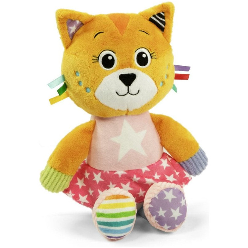 Peluche clementoni baby katy la kitty gatto 28x16x10cm multicolore