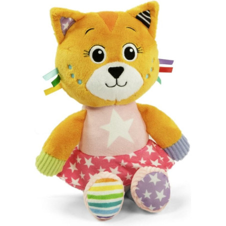 Peluche clementoni baby katy la kitty gatto 28x16x10cm multicolore