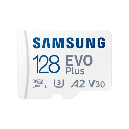 128gb scheda sd samsung samsung evo plus 160mb/s class 3 u3 bianco