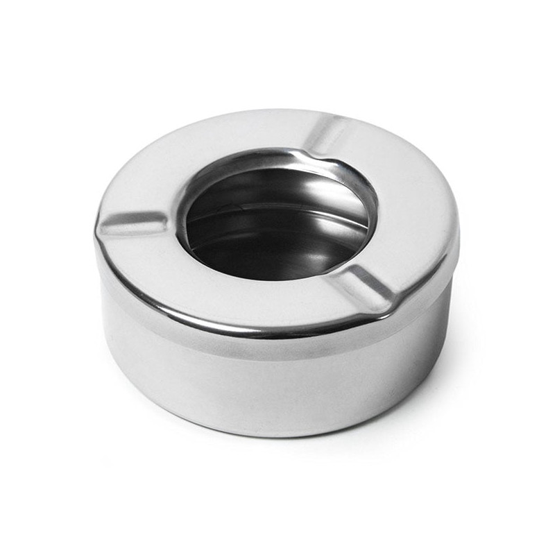 Portacenere sonda antivento da appoggio 9.5x4cm argento [casre6064]