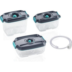 Set contenitori leifheit per conservazione sottovuoto con adattatore