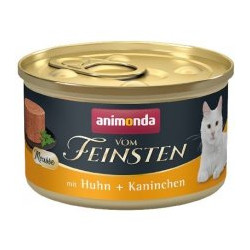 Mangime umido per gatto animonda vom feinsten mousse pollo e coniglio