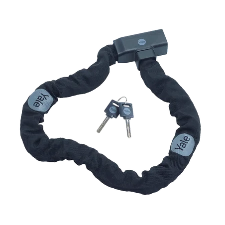 Catena di sicurezza yale essential con lucchetto e chiave 0.90m nero