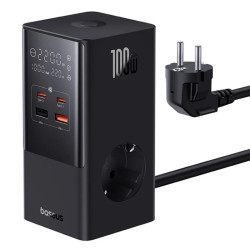 Alimentatore da rete baseus powercombo tower 100w nero [e00023609113-00]