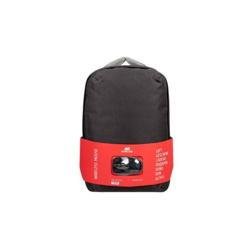 Zaino riva case bundle per notebook 15.6" + mouse wireless nero