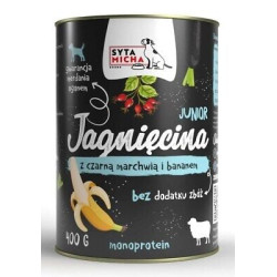 Cibo per cani syta micha junior lamb with black carrot and banana