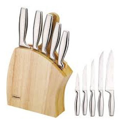 Set di coltelli maestro mr-1411 con tagliere e ceppo coltelli