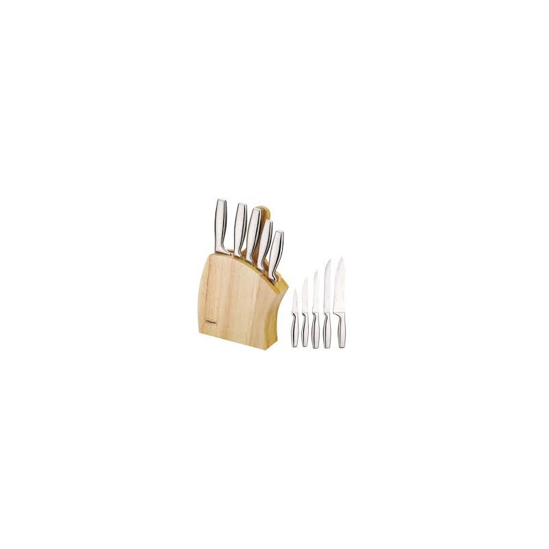 Set di coltelli maestro mr-1411 con tagliere e ceppo coltelli