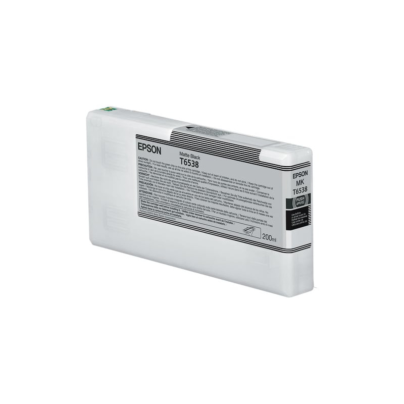 Cartuccia a getto d'inchiostro epson t6538 200ml nero opaco [c13t65380n]