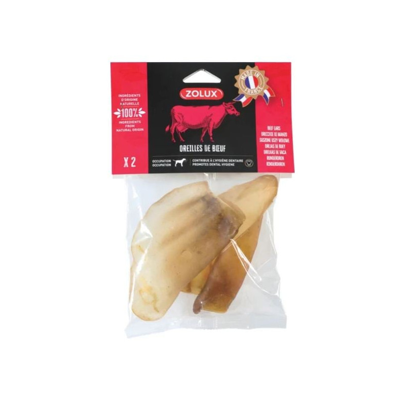 Mangime zolux dolcetto per cani: orecchie di manzo - 40g [482841]