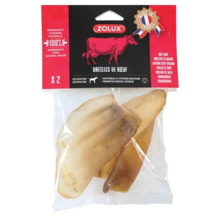 Mangime zolux dolcetto per cani: orecchie di manzo - 40g [482841]