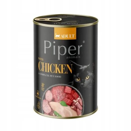 Cibo umido per umido dolina noteci piper animali con pollo 400g