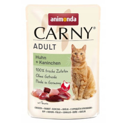 Cibo umido animonda carny adult pouch pollo coniglio per gatti 85g
