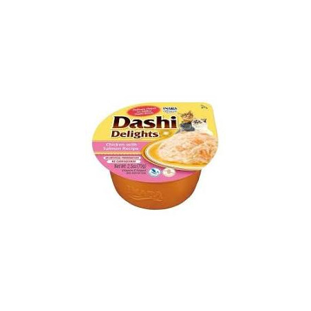 Mangime umido per gatti inaba dashi delizie pollo con salmone 70g
