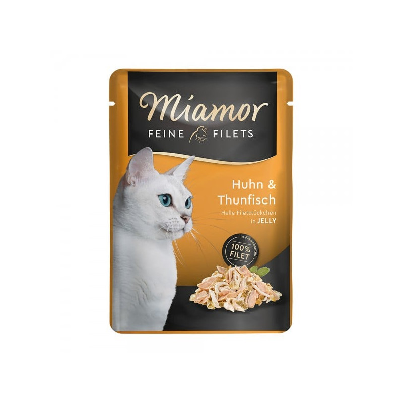 Mamgime miamor filets cibo umido per gatti filetti di pollo con tonno