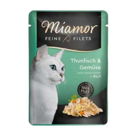 mamgime miamor filets cibo umido per gatti filetti di tonno con verdure