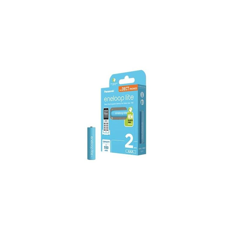 Batteria panasonic eneloop lite per telefoni dect 550mah blu 2pz