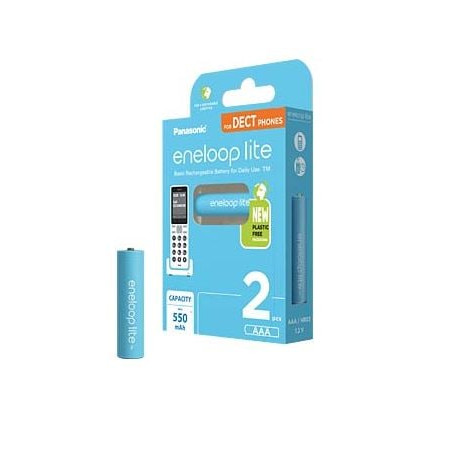 Batteria panasonic eneloop lite per telefoni dect 550mah blu 2pz