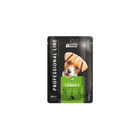 Mangime umido per cani super benek super beno junior tacchino 100g