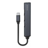 Hub usb savio ak-71 usb-c/usb-a grigio [nusaous4psaak71]