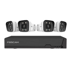 Set telecamera ip foscam fna108e-b4-2t 8mp nero/bianco 4pz