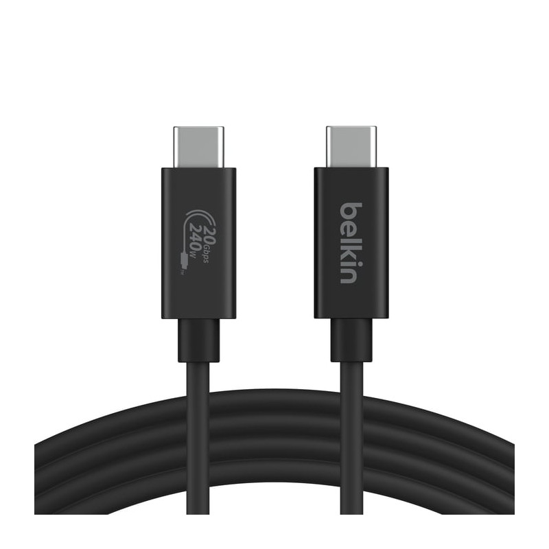 Cavo belkin usb-c/usb-c 240w 2m nero [inz004bt2mbk]