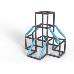 Giocattolo big kraxxl la torre struttura da arrampicata blu/nero