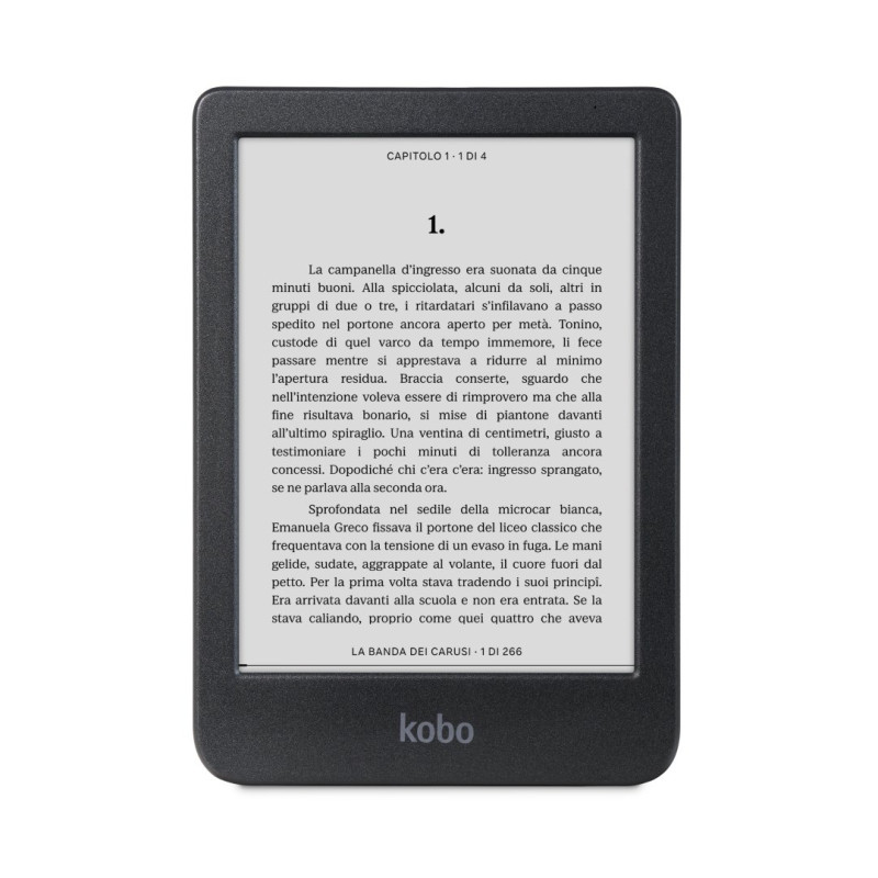 Lettore e-book 6" kobo n365-ku-bk-k-ep clara