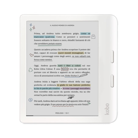 Lettore di e-book 7" kobo libra 32gb/bianco [n428-ku-wh-k-ck]