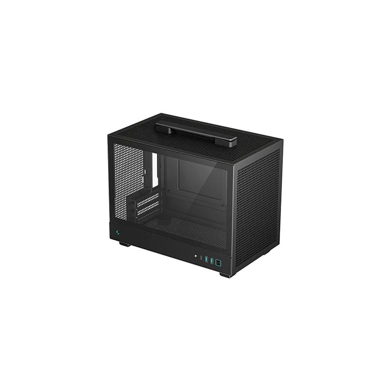 Case pc deepcool ch160 sff/mini-itx/vetro temperato nero [r-ch160-bkngi0-g-1]