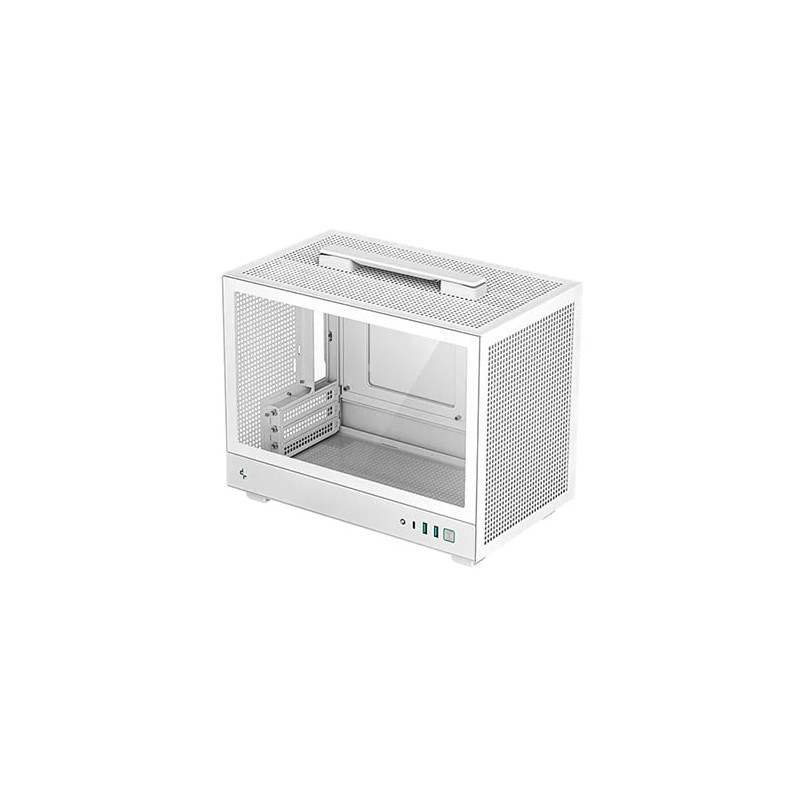 Case deepcool ch160 sff/mini-itx/vetro temperato bianco [r-ch160-whngi0-g-1]
