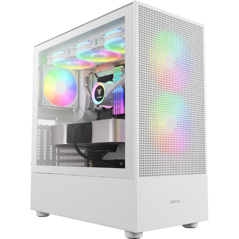 Case gamdias mid tower talos e3 elite 3x120mm argb mesh bianco [talose3meshelitewhit]