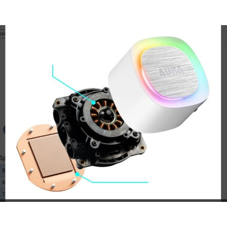 Dissipatore cpu a liquido gamdias 120mm argb bianco [aura gl120 v2