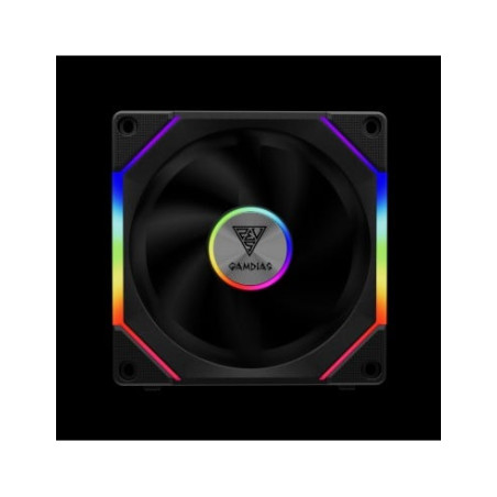 Ventola gamdias argb pwm 120mm nero [aeolus p2-1203u]