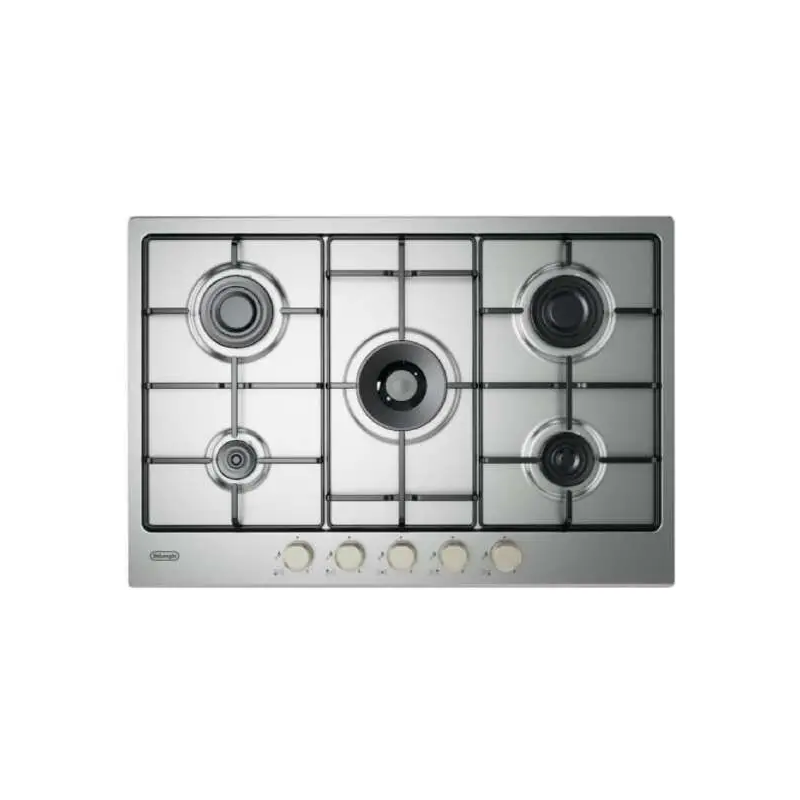Piano cottura a gas de longhi ylg 75 f 75cm 5fuochi inossidabile