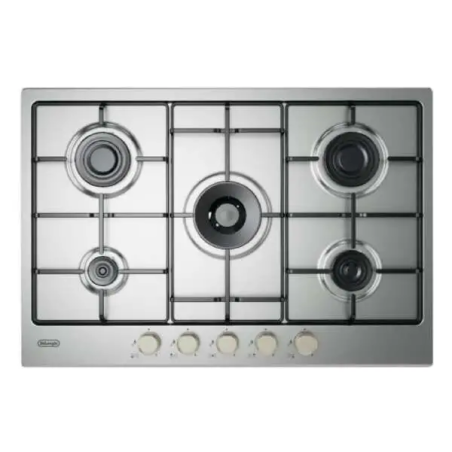 Piano cottura a gas de longhi ylg 75 f 75cm 5fuochi inossidabile