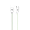 Cavo usb celly intrecciato in cotone usb-c a usb-c 1.5m verde/bianco