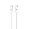 Cavo usb celly intrecciato in cotone usb-c a usb-c 1.5m rosa/bianco